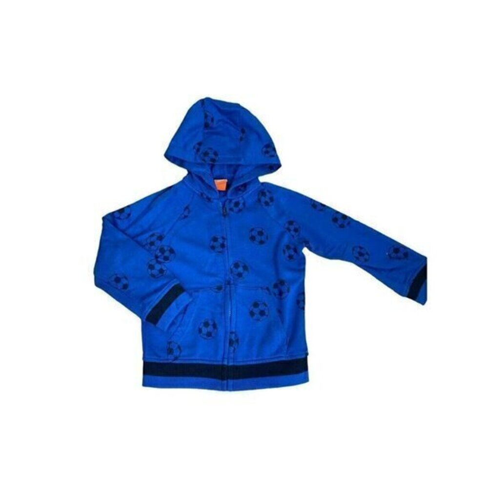 Blue Soccer Zip Up Hoodie
